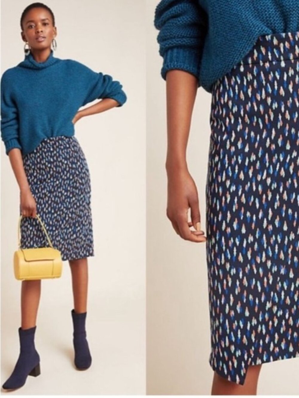 Maeve Debra Faux Wrap Pencil Skirt